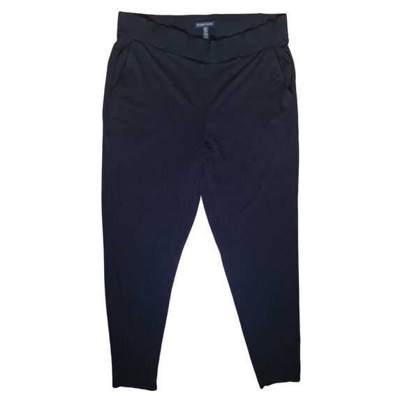 Eileen Fisher Pants - Eileen Fisher Womens Size XS Black Elastic Waist Pants Pockets Stretch Tapered